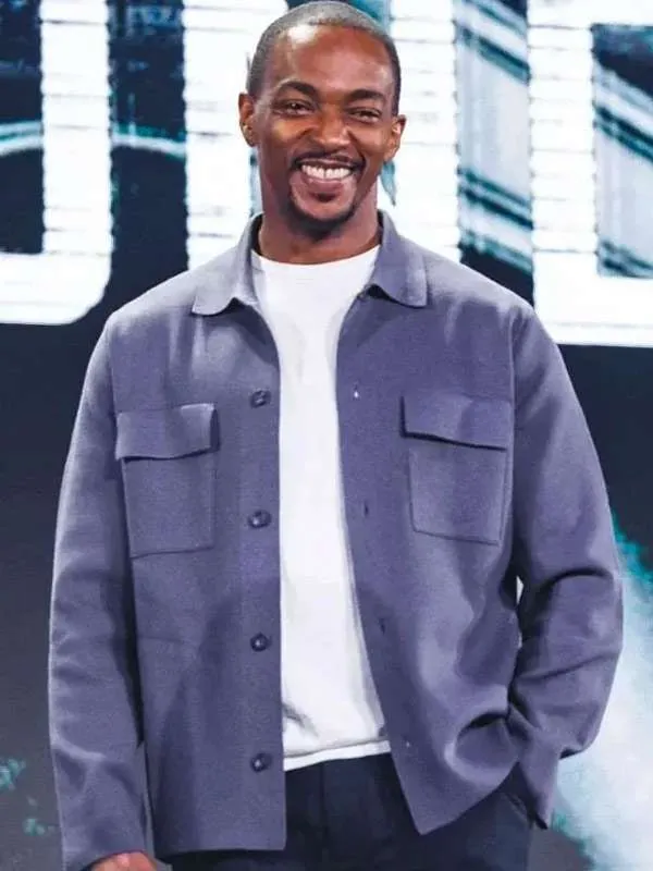 Brave new world anthony mackie purple jacket front view
