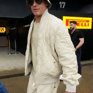 F1 British Grand Prix Brad Pitt Quilted Jacket