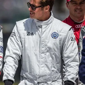 Brad Pitt F1 Racer White Jumpsuit