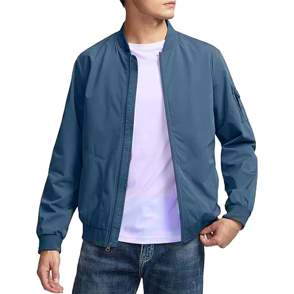 Locked 2025 bill skarsgård bomber jacket front view