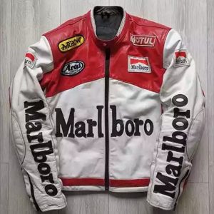 Marlboro Vintage Leather Biker Jacket