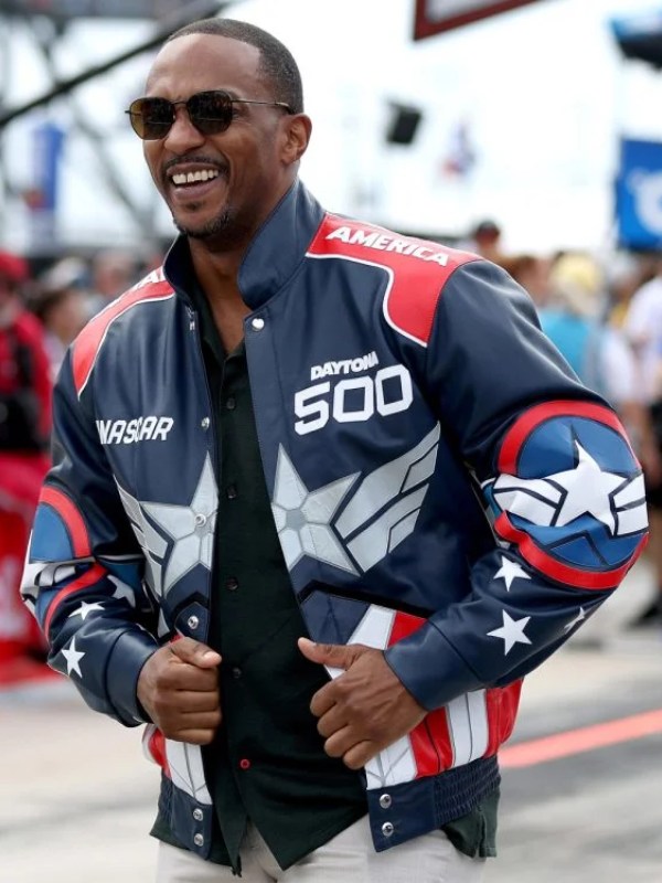 Nascar daytona 500 anthony mackie jacket front view