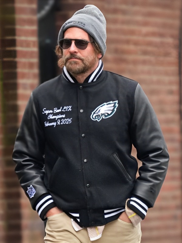 Nyc bradley cooper eagles jacket front view