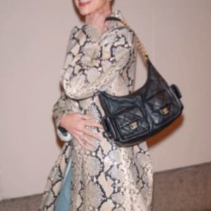 Dua Lipa Snake Print Coat