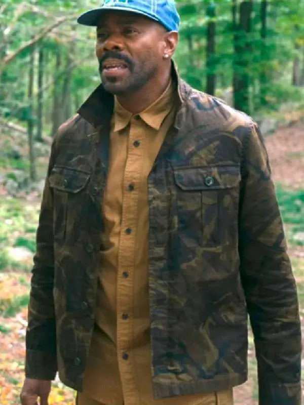 Colman domingo the four seasons camouflage jacket front view