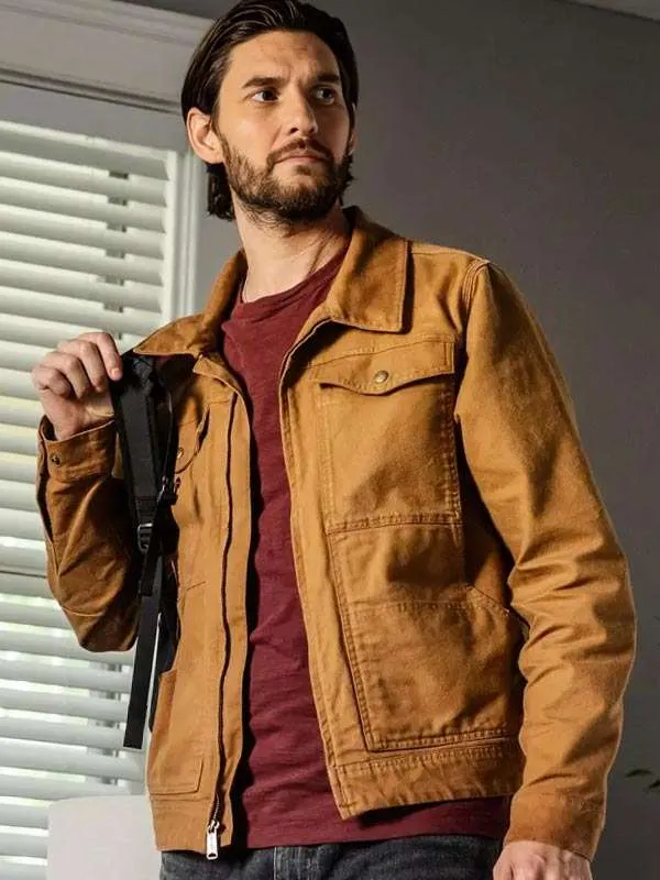 The institute 2025 ben barnes brown jacket front view