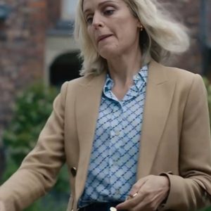 The Stolen Girl 2025 Denise Gough Camel Blazer