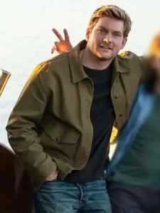 The waterfront cane buckley brown jacket front view