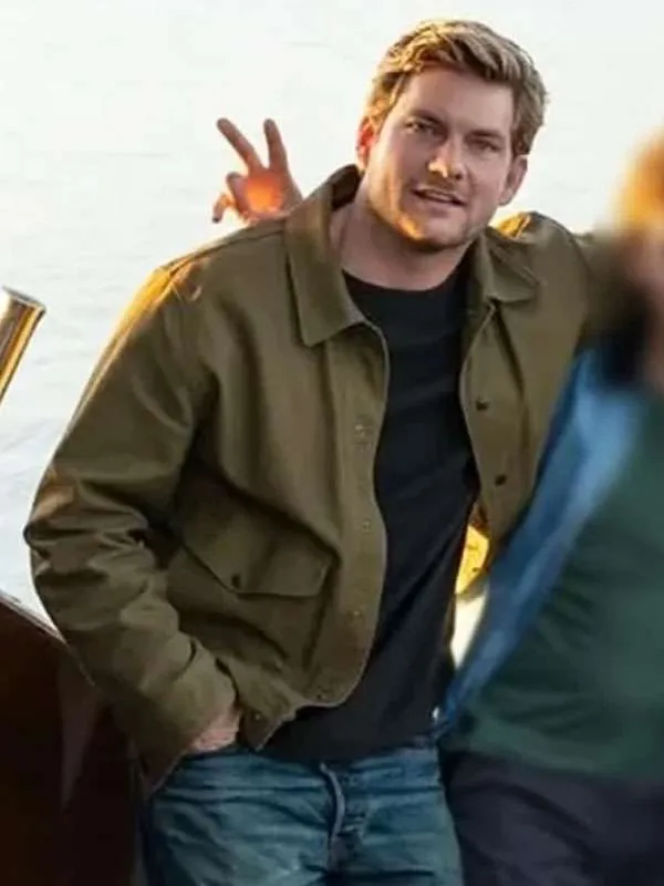 The waterfront cane buckley brown jacket front view