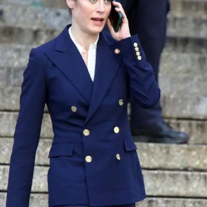 Zero Day 2025 Lizzy Caplan Blue Blazer