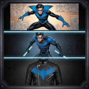 Read more about the article The Evolution of Nightwing’s Costume – From Comics to Real Leather